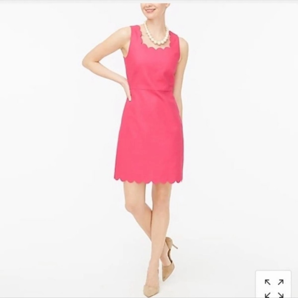 NWT J. Crew Pink Scalloped Dress